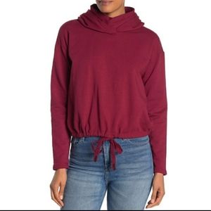 Stateside cropped funnel neck hoodie sz M